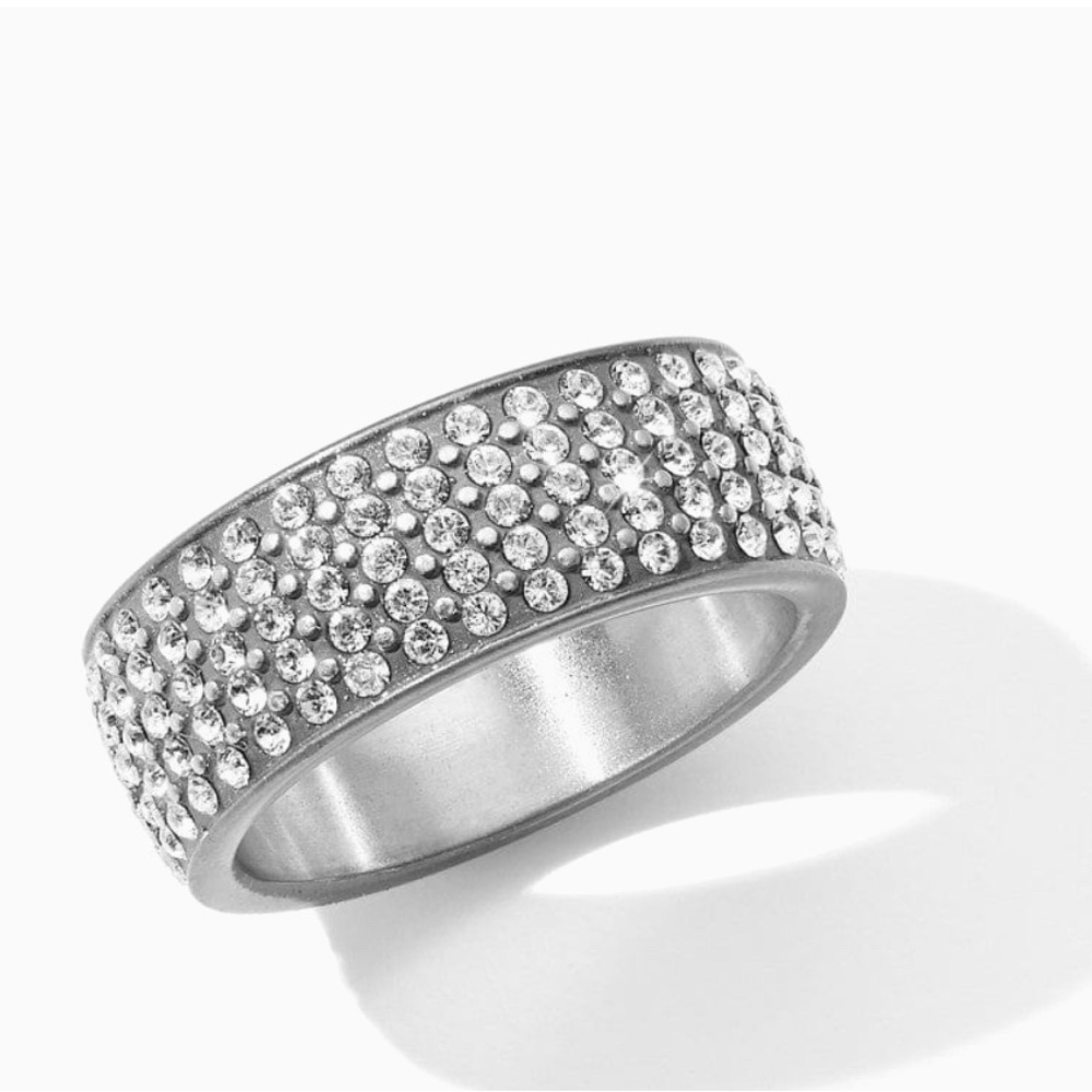 Brighton Meridian Silver Crystal Pavé Ring